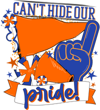 Thumbnail for School Pride Royal and Orange 22" Wood Door Hanger - DECOE-W-904946-DH