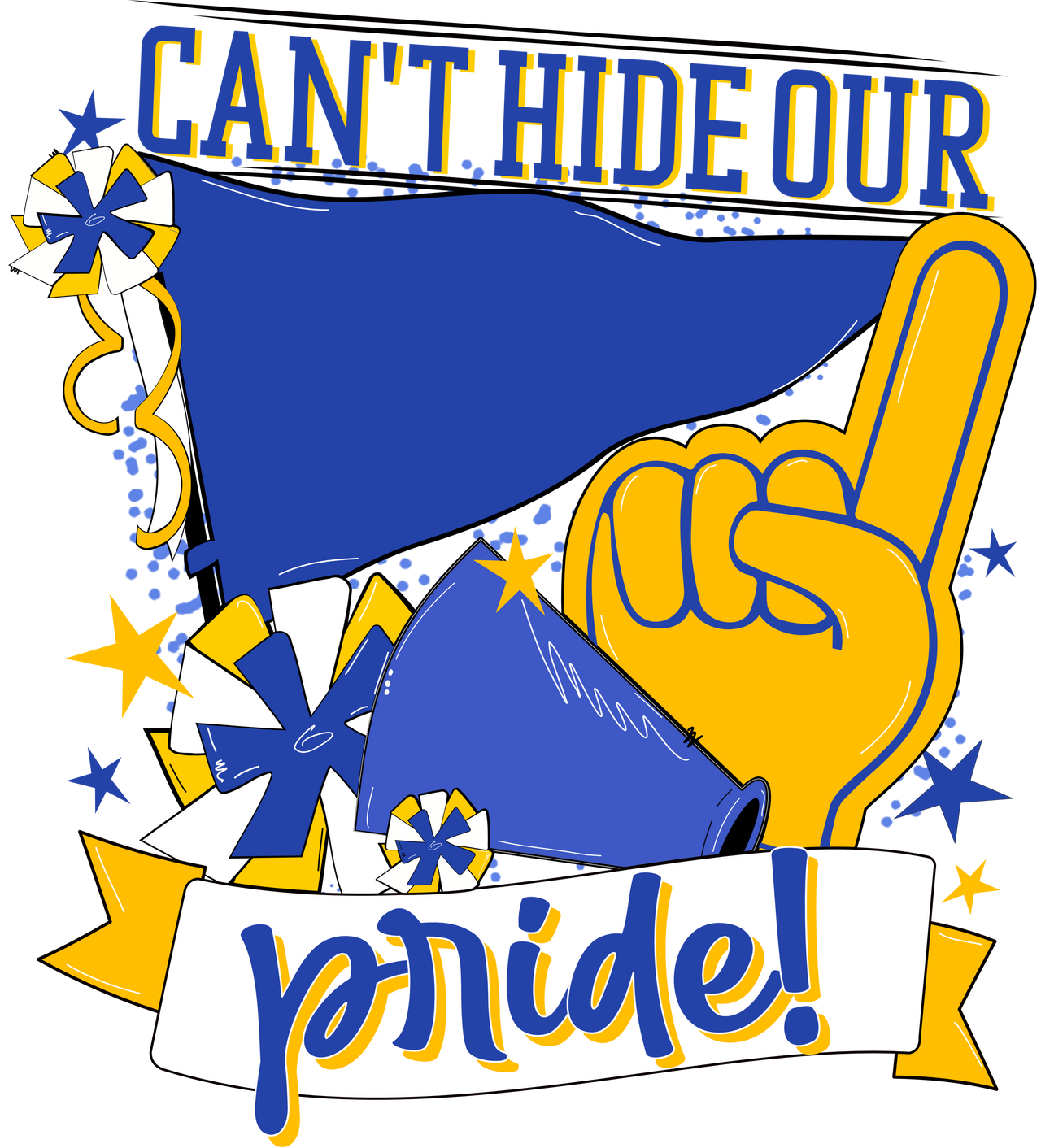 School Pride Royal and Yellow 22" Wood Door Hanger - DECOE-W-904947-DH