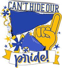 Thumbnail for School Pride Royal and Yellow 22" Wood Door Hanger - DECOE-W-904947-DH