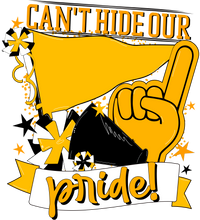 Thumbnail for School Pride Yellow and Black 22" Wood Door Hanger - DECOE-W-904949-DH