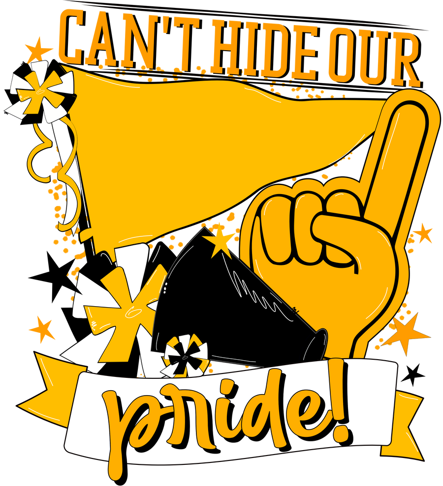 School Pride Yellow and Black 22" Wood Door Hanger - DECOE-W-904949-DH