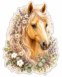 Thumbnail for Horse Head 12" Wood Wreath Sign - PS-W-0035