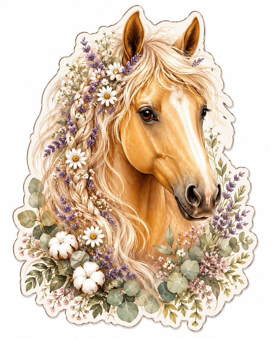 Horse Head 12" Wood Wreath Sign - PS-W-0035