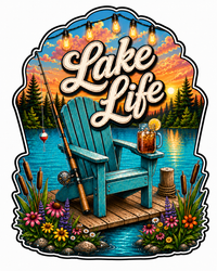 Thumbnail for Lake Life 12" Wood Wreath Sign - PS-W-0037