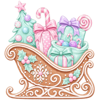 Thumbnail for Christmas Sleigh 14" Wood Wreath Sign - MF-W-0002