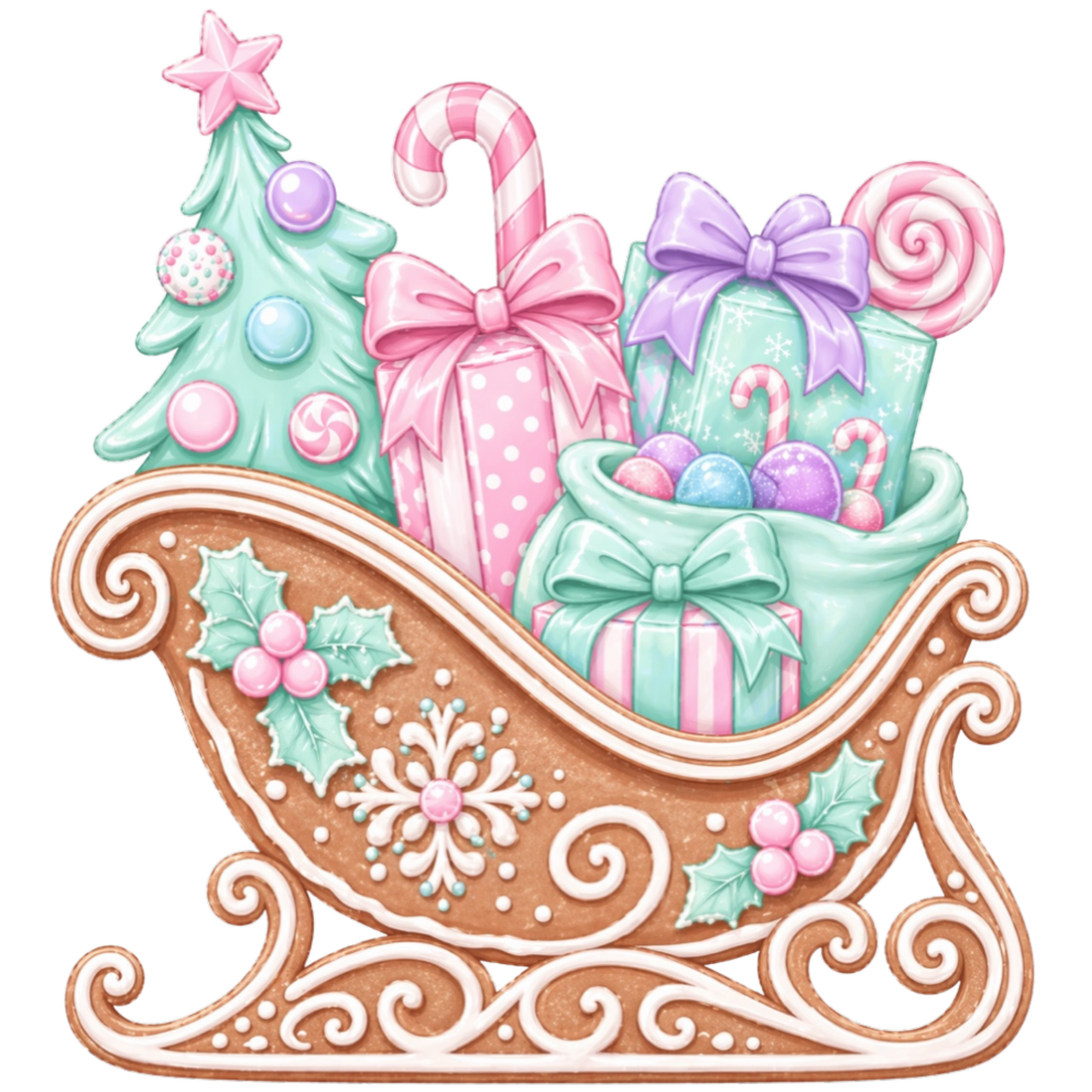 Christmas Sleigh 22" Wood Door Hanger - MF-W-0002-DH