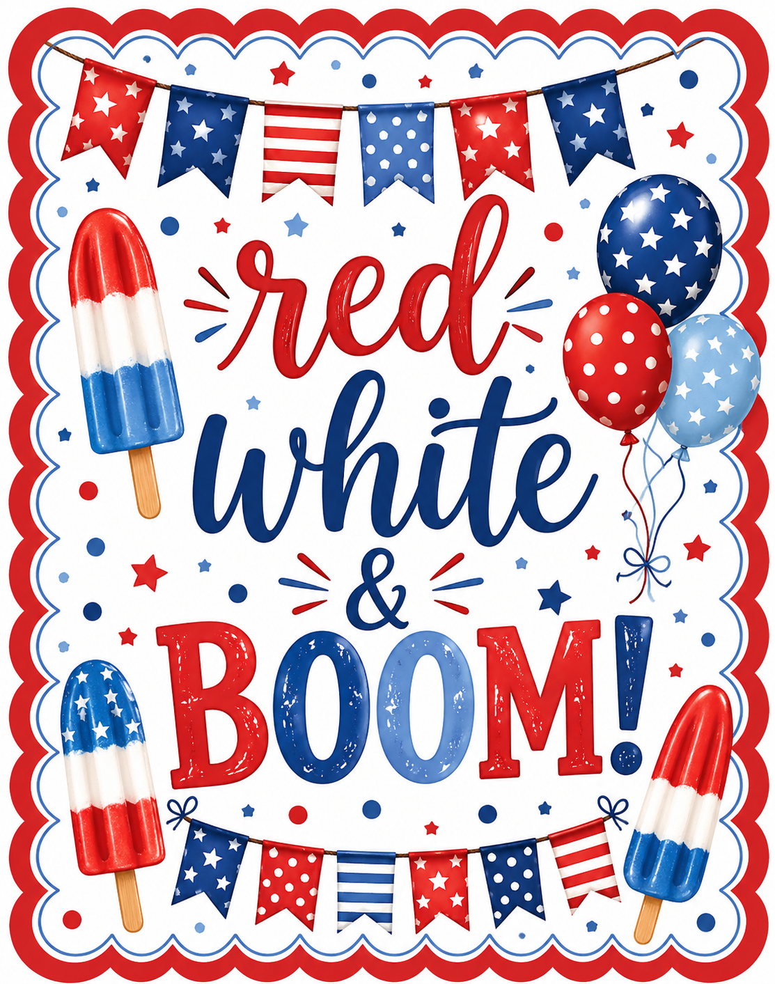 Patriotic Welcome 22" Wood Door Hanger - PDW-W-002-DH