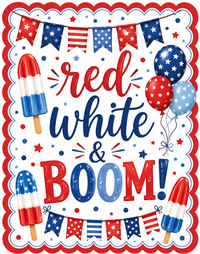 Thumbnail for Patriotic Welcome 22" Wood Door Hanger - PDW-W-002-DH