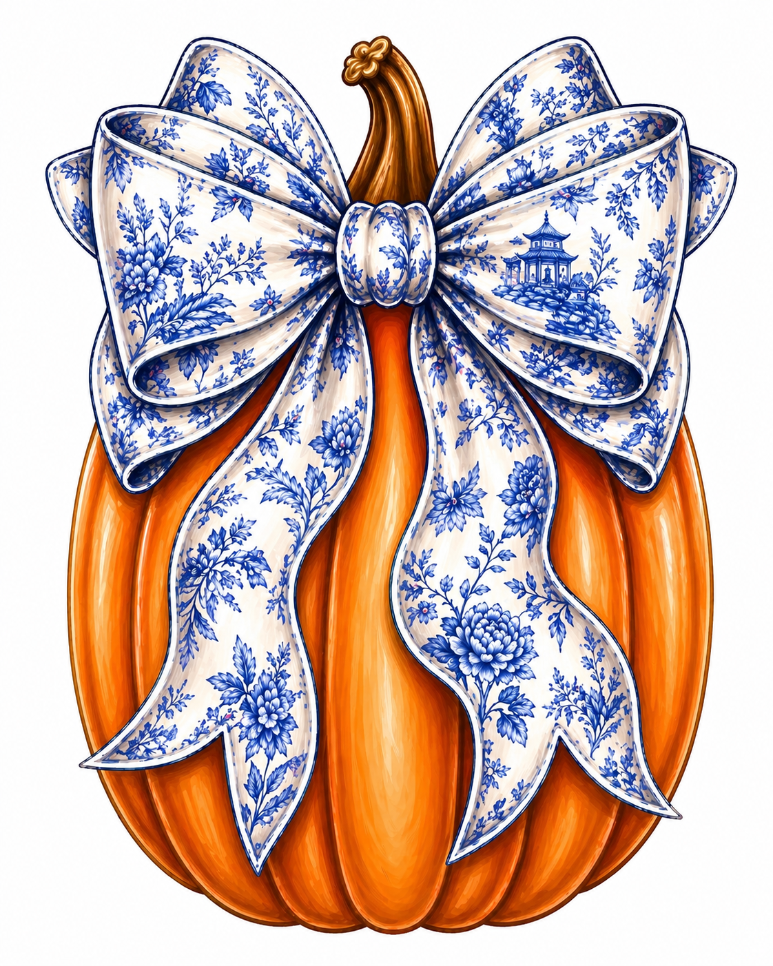 Blue Pumpkin 22" Wood Door Hanger - MF-W-0014-DH