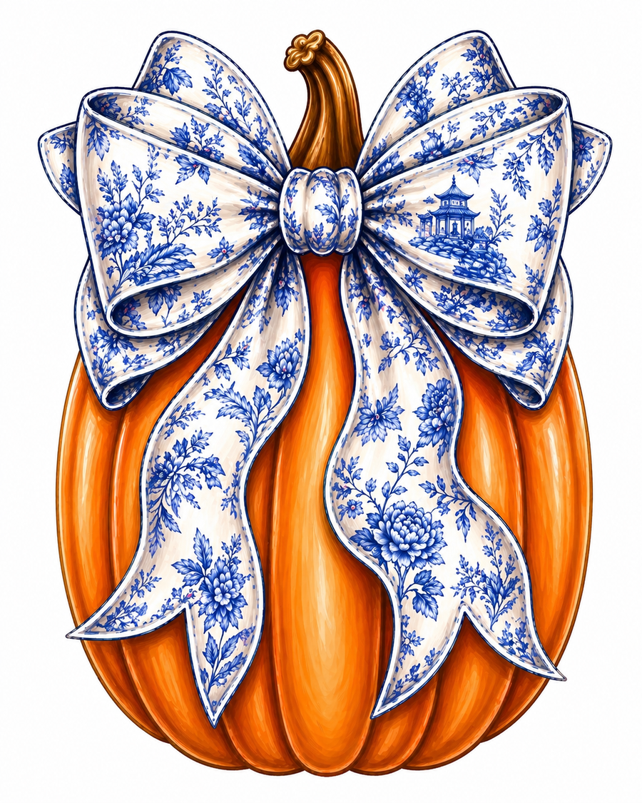 Blue Pumpkin 22" Wood Door Hanger - MF-W-0014-DH