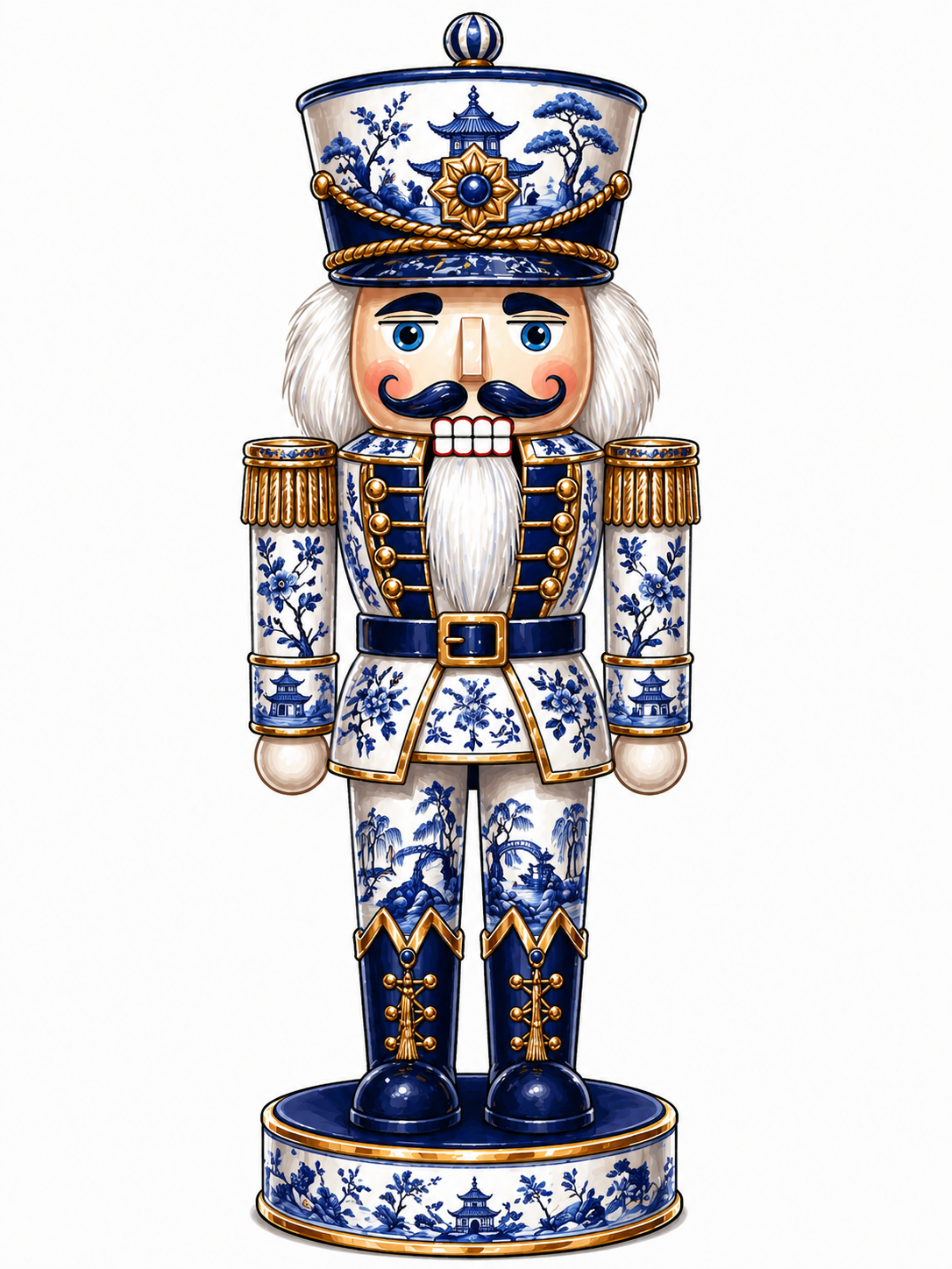 Blue Nutcracker 14" Wood Wreath Sign - MF-W-0021