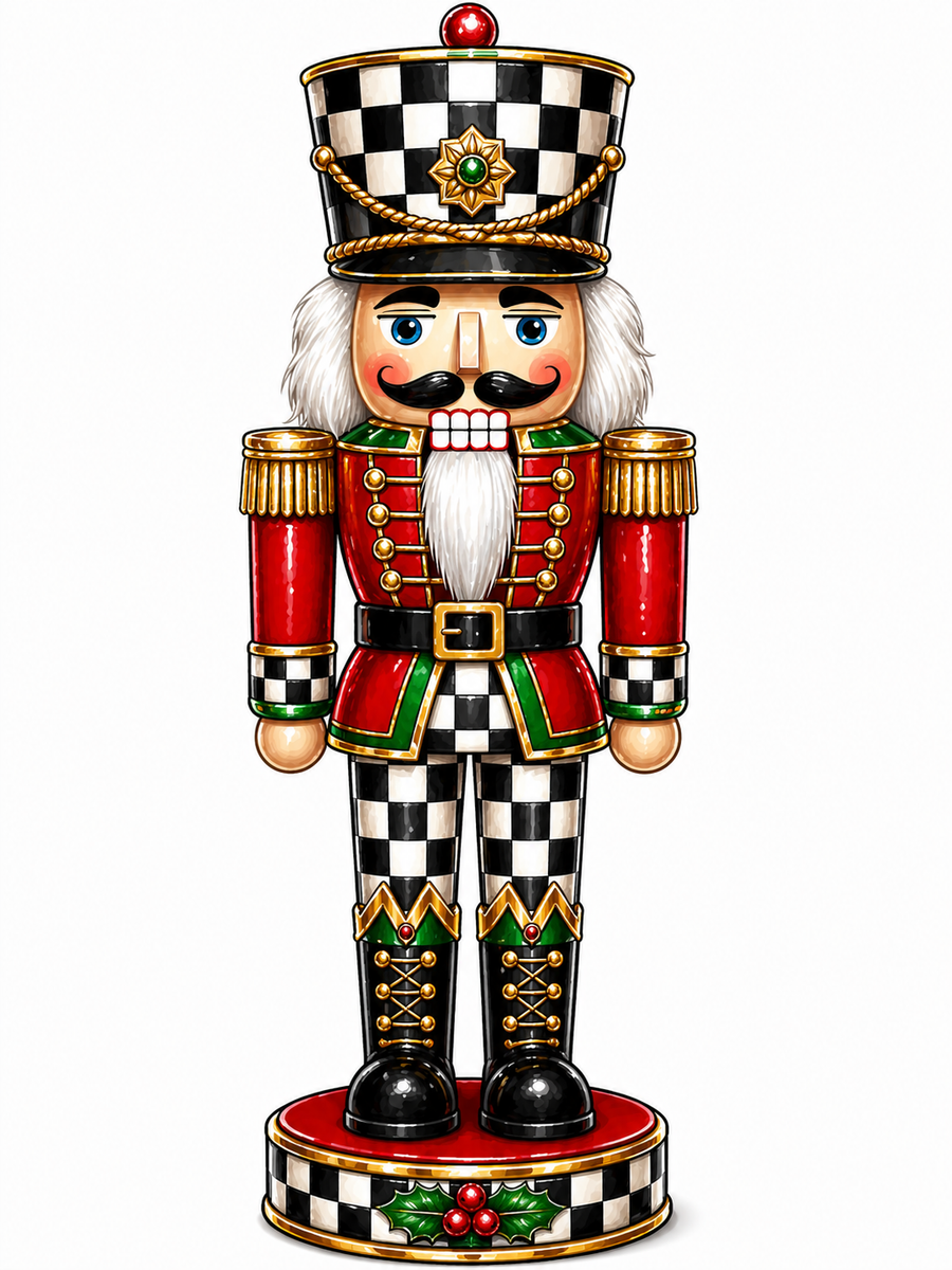 Traditional Nutcracker 14" Wood Wreath Sign - MF-W-0023
