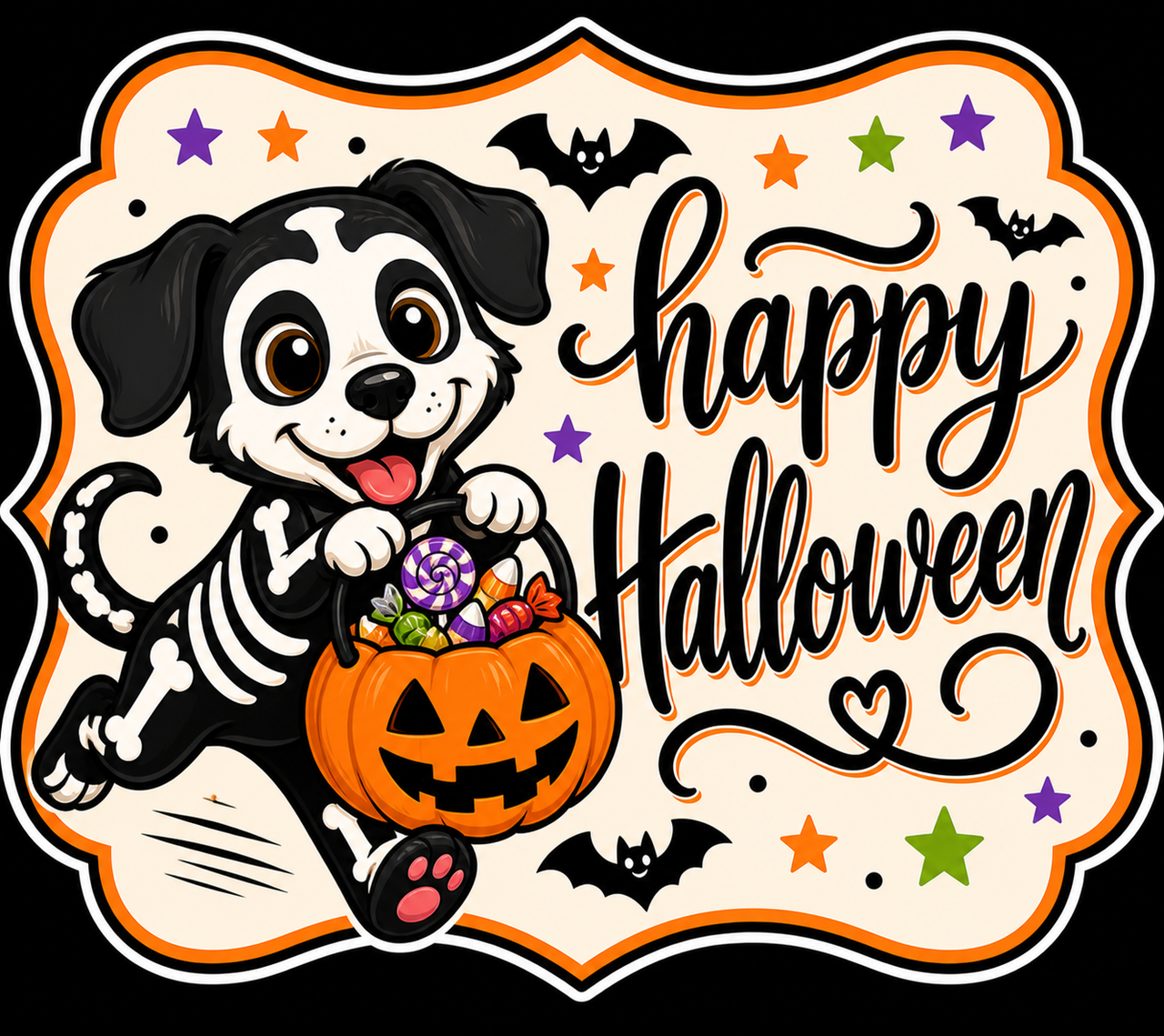 Dog Happy Halloween 22" Wood Door Hanger - MF-W-0026-DH
