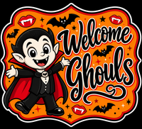 Thumbnail for Vampire Halloween 22" Wood Door Hanger - MF-W-0029-DH