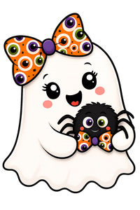 Thumbnail for Orange Bow Ghost 22" Wood Door Hanger - MF-W-0034-DH