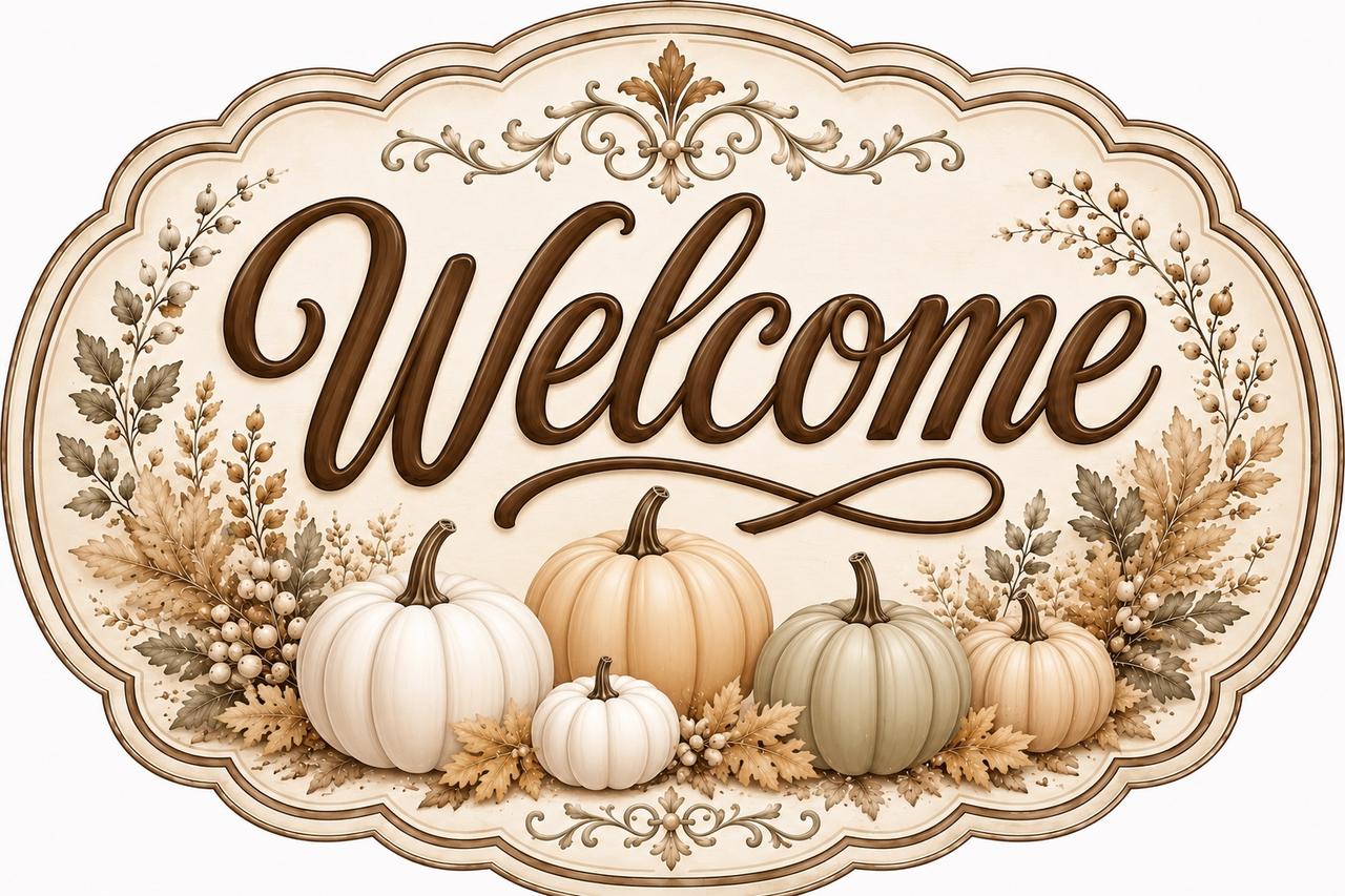 Welcome Fall 12" Wood Wreath Sign - MF-W-0052