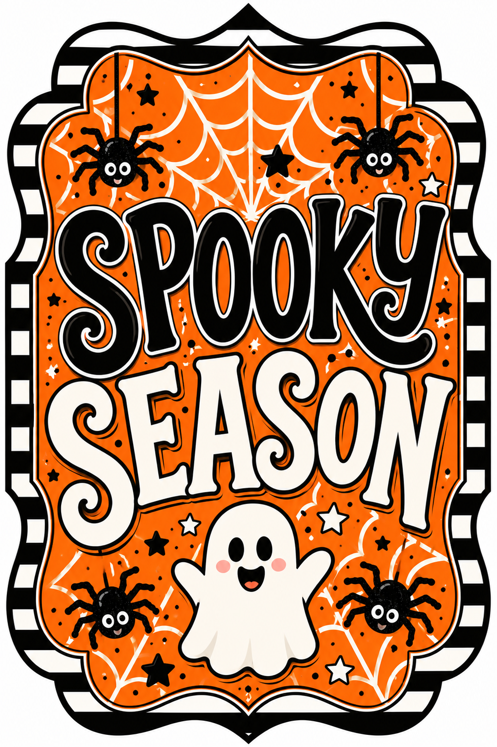 Halloween Spooky Season 12" Wood Wreath Sign - MF-W-0060