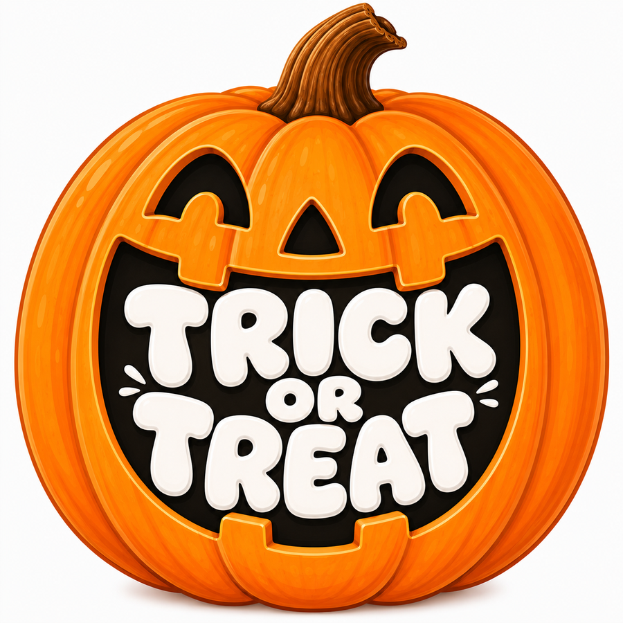 Trick or Treat Pumpkin 12" Wood Wreath Sign - MF-W-0077