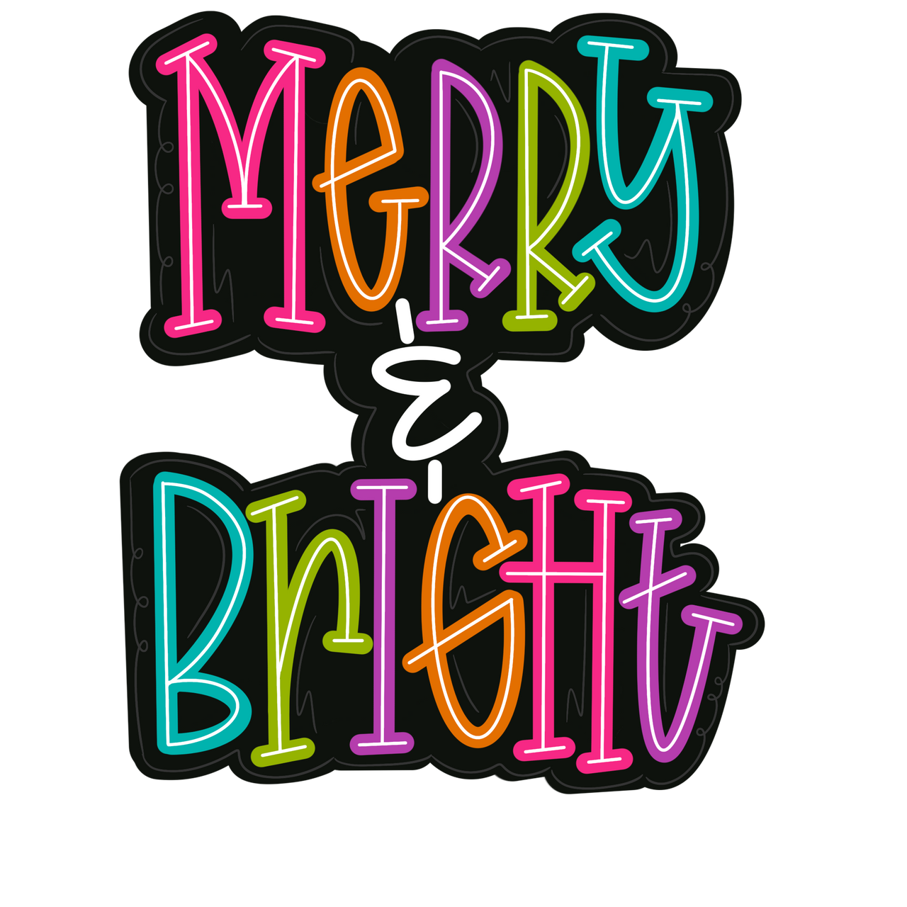 Christmas Merry and Bright 22" Wood Door Hanger - MJ-W-0150-DH