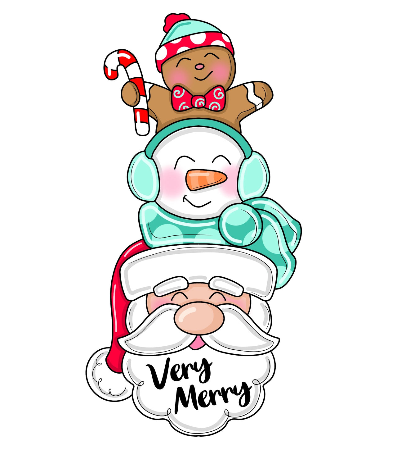 Christmas Stacked 22" Wood Door Hanger - PCD-W-189-DH