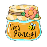 Thumbnail for Hey Honey 12" Wood Wreath Sign - PCD-W-204