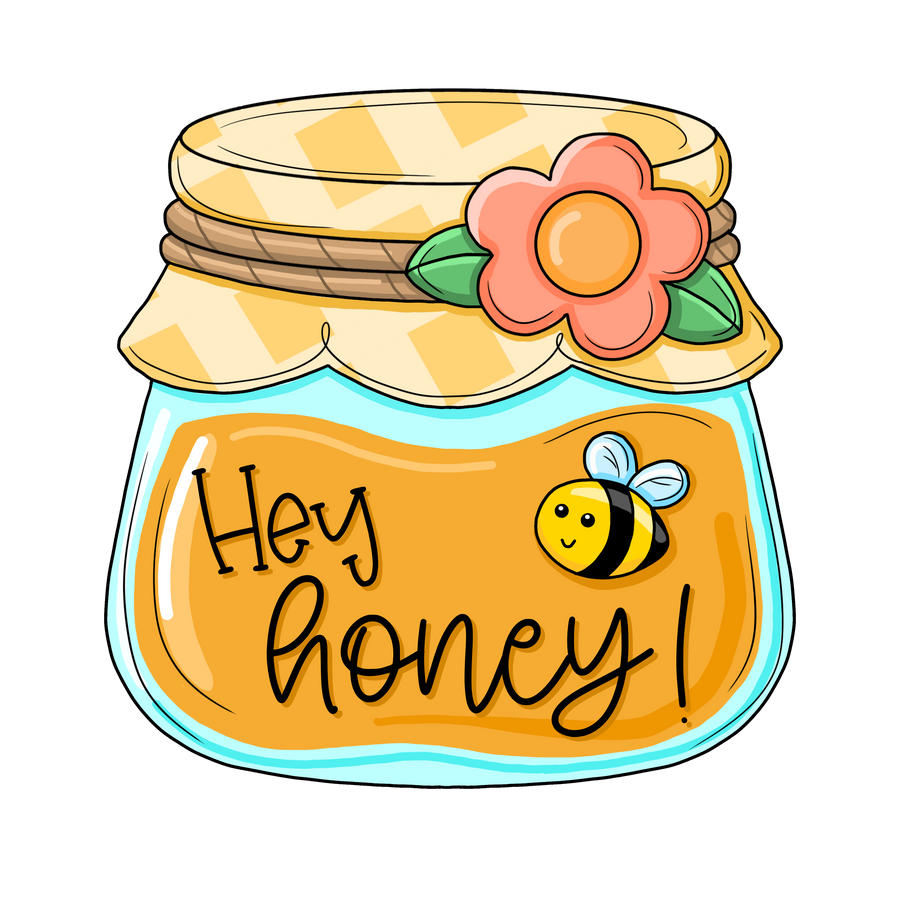 Hey Honey 12" Wood Wreath Sign - PCD-W-204