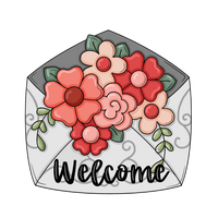 Thumbnail for Welcome Envelope 12" Wood Wreath Sign - PCD-W-206