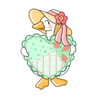 Thumbnail for Goose holding heart 12" Wood Wreath Sign - PCD-W-207