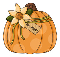 Thumbnail for Give Thanks Pumpkin 12" Wood Wreath Sign - PCD-W-215
