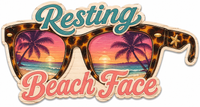 Thumbnail for Resting Beach Face Beach 12" Wood Wreath Sign - PS-W-0004