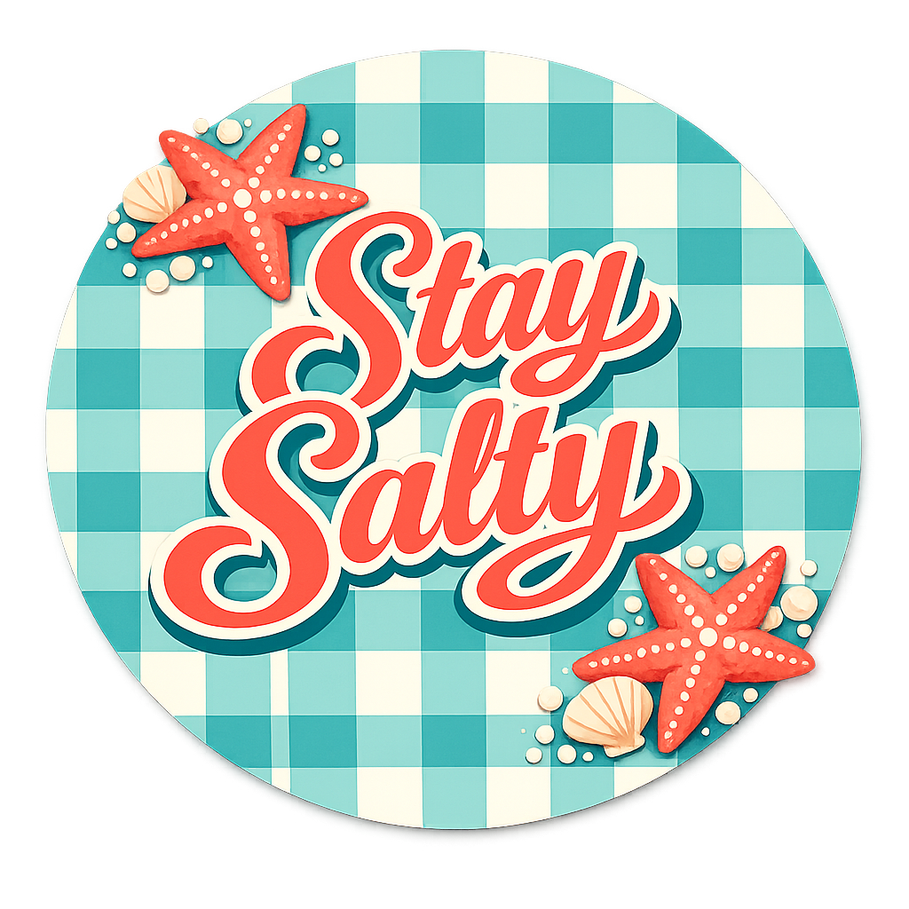 Stay Salty Beach 12" Wood Wreath Sign - PS-W-0016