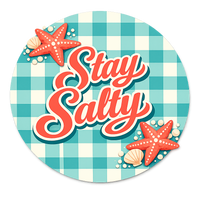 Thumbnail for Stay Salty Beach 12" Wood Wreath Sign - PS-W-0016