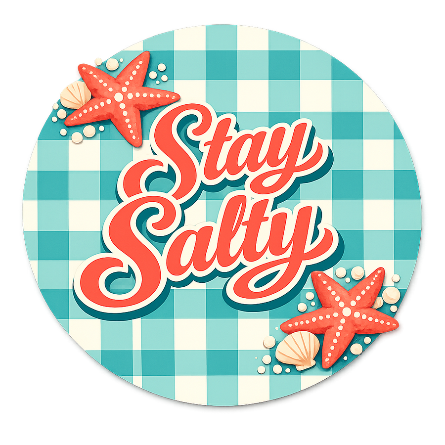 Stay Salty Beach 12" Wood Wreath Sign - PS-W-0016