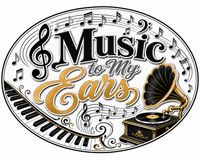 Thumbnail for Music to My Ears Oval 12" Wood Wreath Sign - PS-W-0092