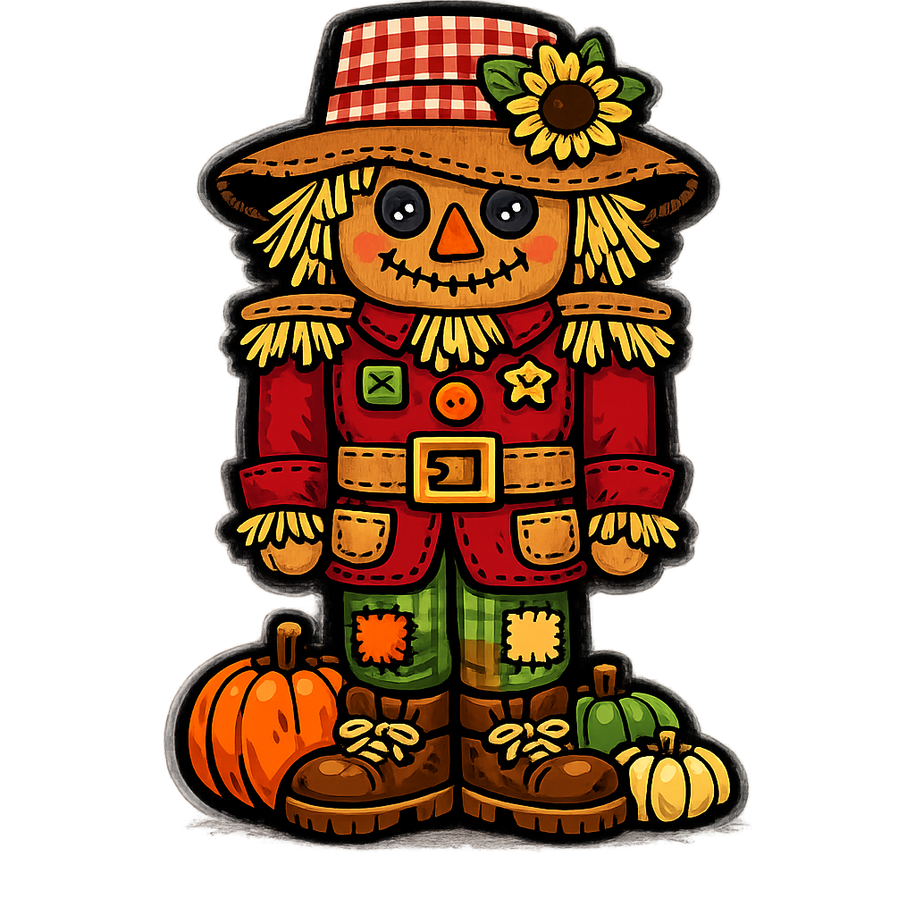Scarecrow 14" Wood Wreath Sign - PS-W-0106