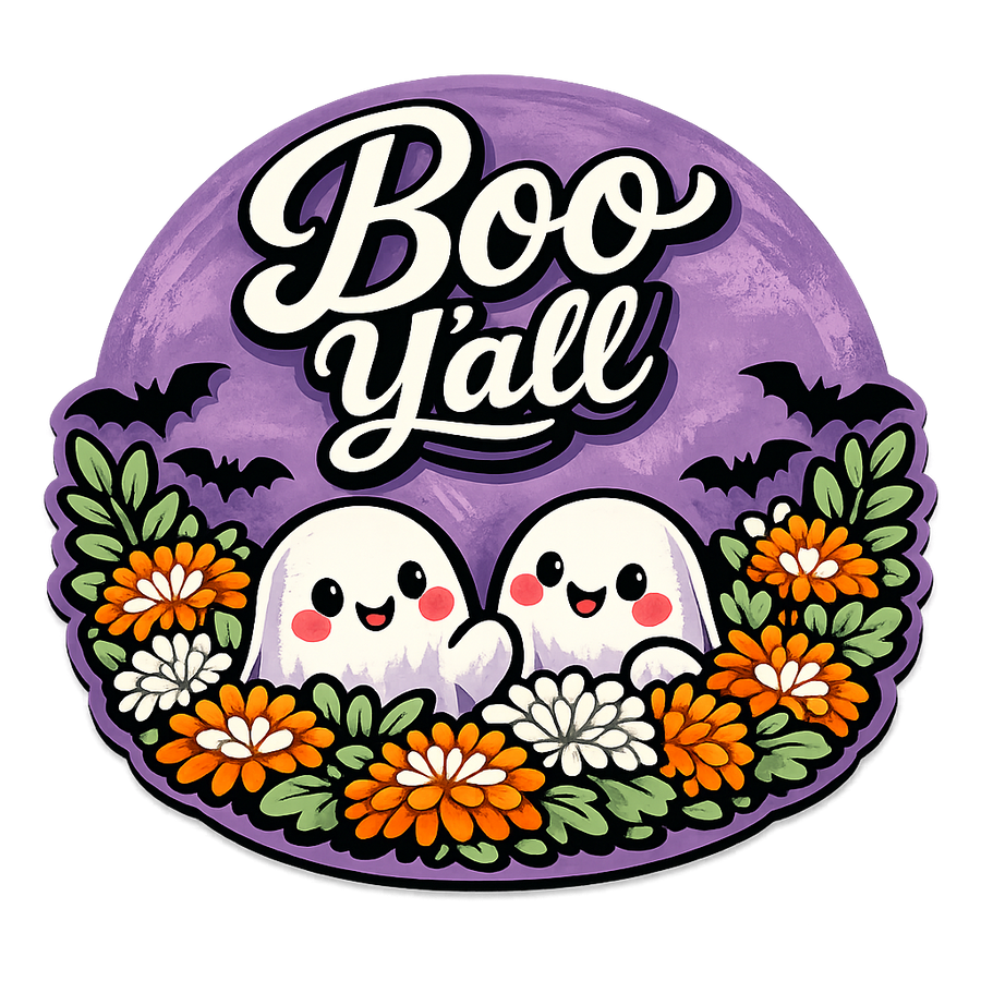 Boo Y'all Halloween 12" Wood Wreath Sign - PS-W-0120