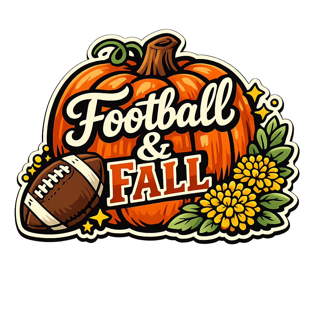 Football and Fall Pumpkin 12" Wood Wreath Sign - PS-W-0131