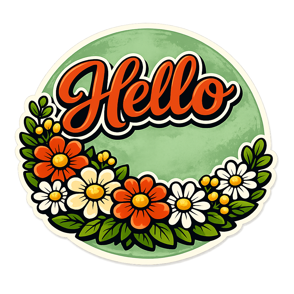 Hello Modern 12" Wood Wreath Sign - PS-W-0144