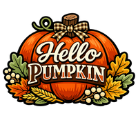 Thumbnail for Hello Pumpkin Classic 12" Wood Wreath Sign - PS-W-0145