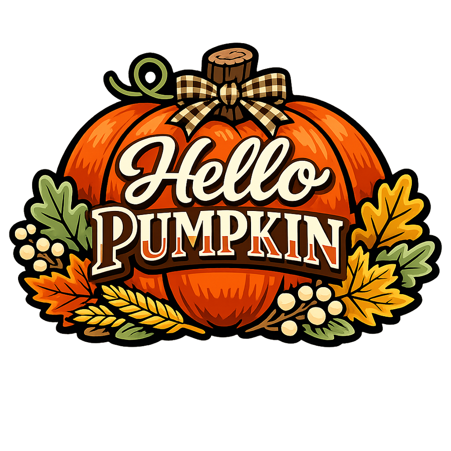 Hello Pumpkin Classic 12" Wood Wreath Sign - PS-W-0145