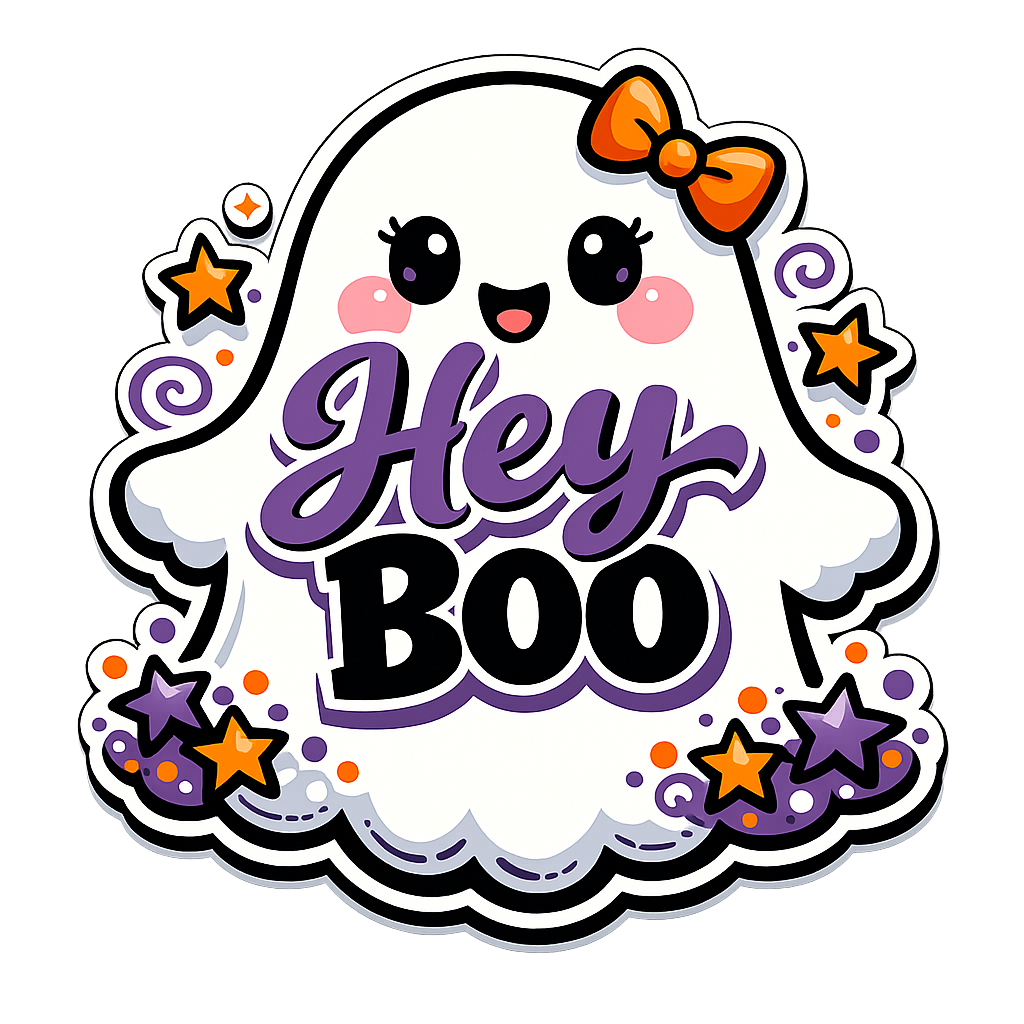 Hey Boo Ghost Halloween 12" Wood Wreath Sign - PS-W-0147