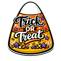 Thumbnail for Trick Or Treat Candy Corn Cutout Halloween 12" Wood Wreath Sign - PS-W-0172