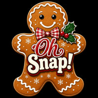 Thumbnail for Oh Snap Gingerbread Man 12" Wood Wreath Sign - PS-W-0182