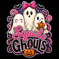 Thumbnail for Squad Ghouls Pink Ghosts 12" Wood Wreath Sign - PS-W-0183