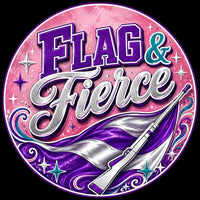 Thumbnail for Flag Fierce 12" Wood Wreath Sign - PS-W-0194