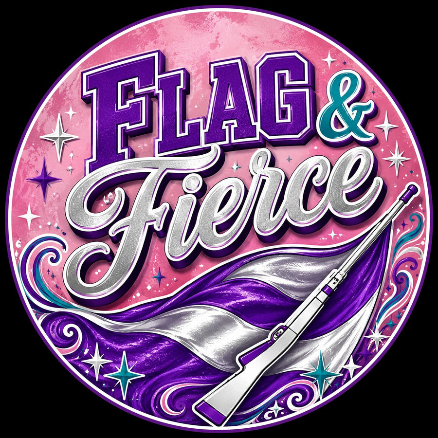 Flag Fierce 12" Wood Wreath Sign - PS-W-0194