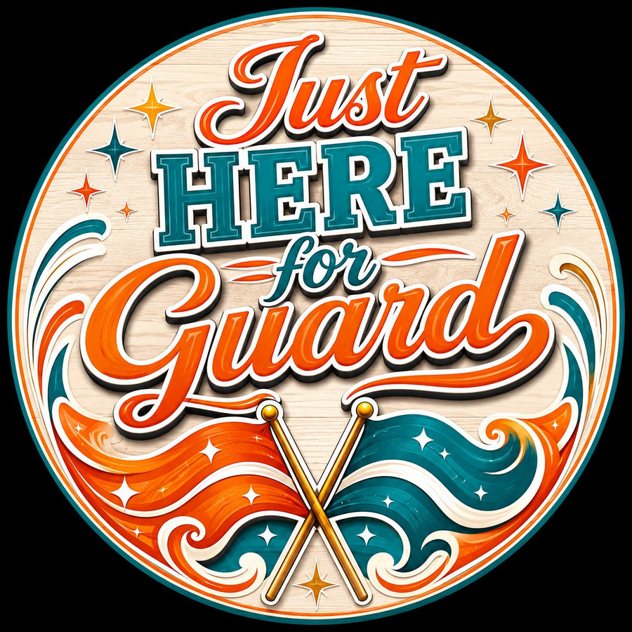 Just Here for Guard 12" Wood Wreath Sign - PS-W-0195