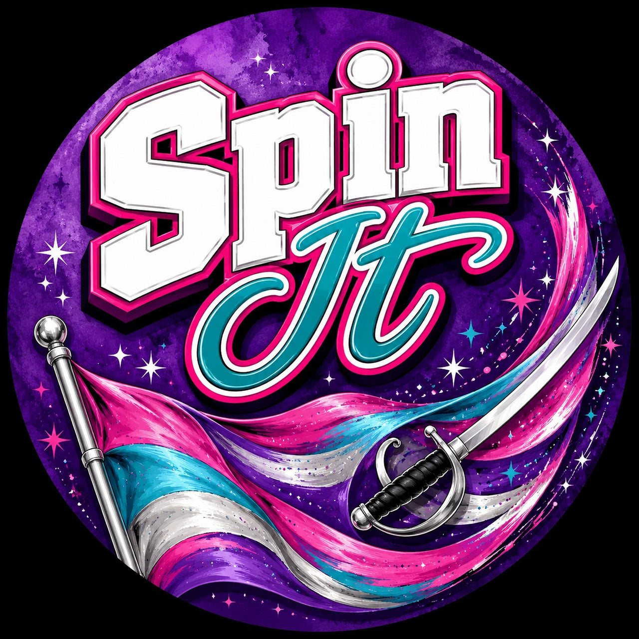 Spin It 12" Wood Wreath Sign - PS-W-0197