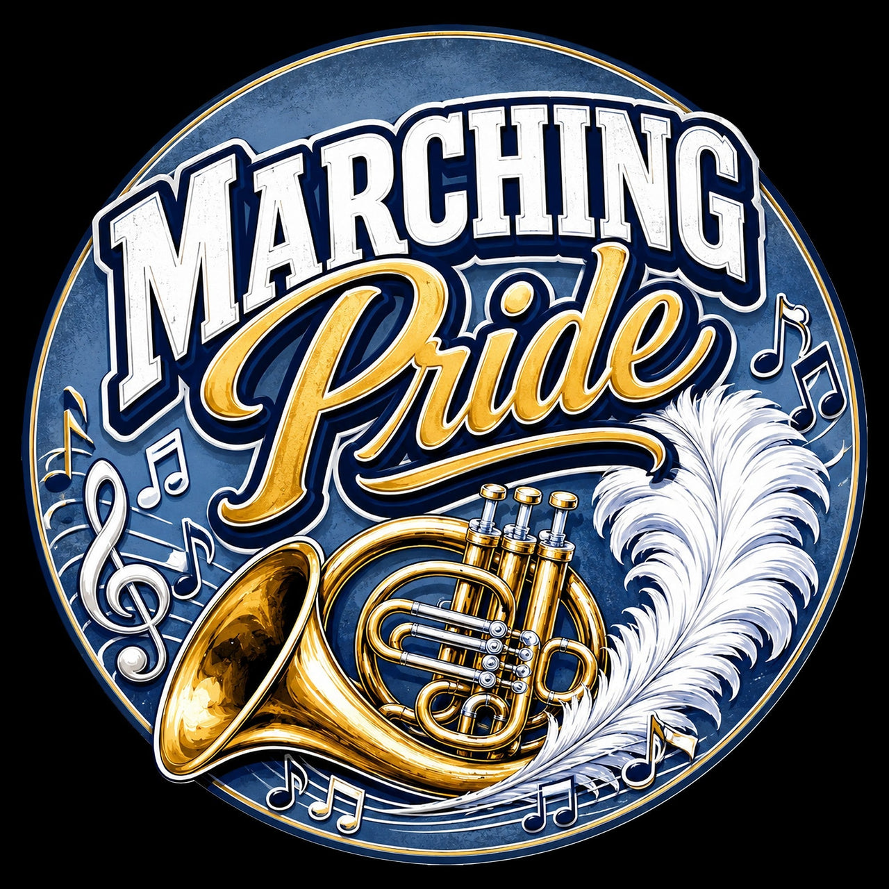 Marching Pride 12" Wood Wreath Sign - PS-W-0205