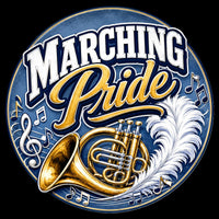 Thumbnail for Marching Pride 12" Wood Wreath Sign - PS-W-0205
